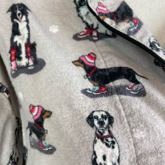 PJ Salvage dog & cat print flannel pj top w/ big pockets - Picture 4 of 14